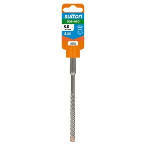 SUTTON D6320800 D632 8MM SDS PLUS MASONRY DRILL BIT 4-CUT TCT SILVER 8DIAX160H (MM)