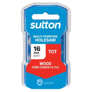 SUTTON H1270160 H127 16MM MULTI-PURPOSE HOLESAW TCT YELLOW