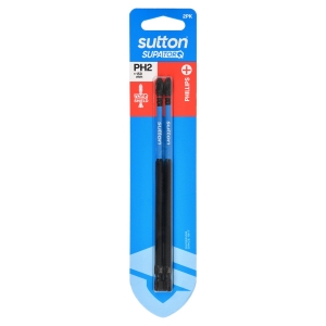 SUTTON S200H02G02 S200 PH2 PHILLIPS IMPACT SCREWDRIVER BITS BLUE/BLACK 150MM 2 PACK