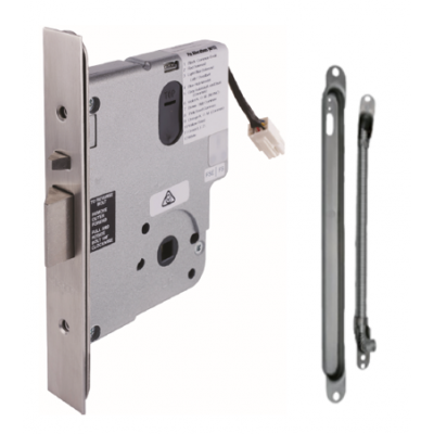 FSH ELECTRIC MORTICE LOCK 60MM BACKSET SILVER MONITORED LSS DSS LED KEY OVERRIDE FAIL SAFE/ FAIL SECURE (FIELD