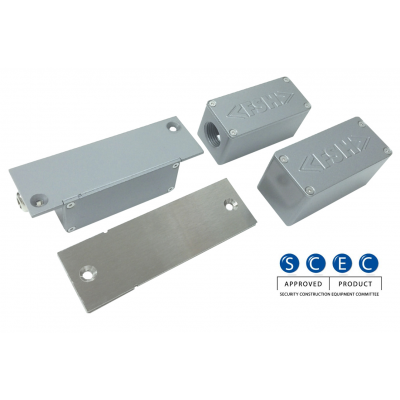 FSH HIGH SECURITY ELECTRIC DOOR SENSOR - NO CONDUIT STAINLESS STEEL MONITORED DSS SURFACE MOUNTED IP67 SCEC RA