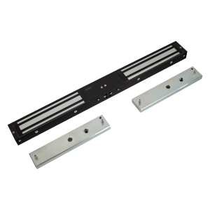 FSH FEM4300 SERIES SLIMLINE ELECTRIC DOUBLE MAGNETIC LOCK BLACK MONITORED LSS DSS LED 280KG HOLDING FORCE FAIL