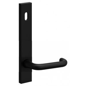FSH 5300 MARINE SERIES SLIM DOOR FURNITURE EXTERNAL WITH CYLINDER HOLE ALPHA 29 LEAVER MATTE BLACK SUIT LEGGE