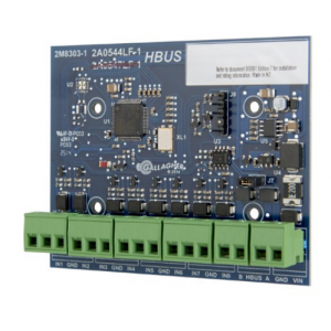 GALLAGHER C300680 HBUS INPUT MODULE 8X INPUTS HBUS PCB 4K7 TERMINATION 13.6VDC EXTENDS CONTROLLER 6000 CONNECTIVITY VIA HBUS